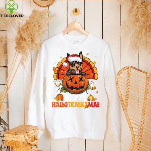 Dog Australian Kelpie Hallothanksmas Halloween Thanksgiving T Shirt   Copy (2)