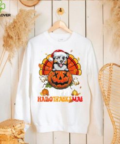 Dog Australian Shepherd Happy Hallothanksmas Halloween T Shirt Copy (2)