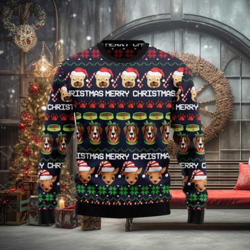 Dog Cute Face Christmas Ugly Sweater