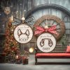 Lovely Stockings Hanging   Family Personalized Custom Ornament   Acrylic Snow Globe Shaped   Christmas Gift For Family Members