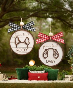 Dog Ear Memorial Ornament, Dog Mom Gift, Custom Dog Ornament, Pet Memorial Gift, Dog Ornament Custom, Pet Loss Gift, Custom Pet Ornament