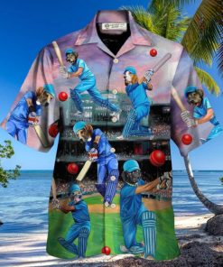 Dog Love Cricket Funny Lover Cricket And Dog Hawaiian Shirt