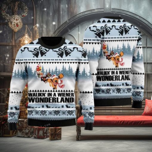 Dog Lover Walkin In A Wiener Ugly Sweater
