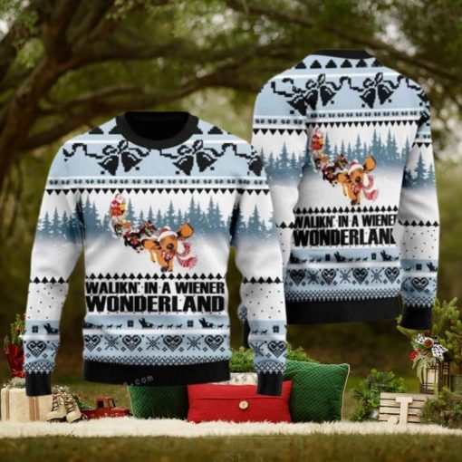 Dog Lover Walkin In A Wiener Ugly Sweater