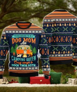 Dog Mom Camping Christmas Gift Ugly Christmas Sweater Xmas Holiday