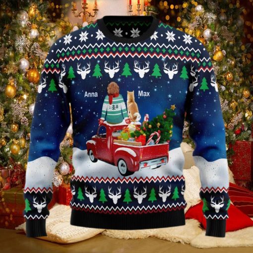 Dog Owner Merry Xmas Christmas Sweater Custom Christmas Dog Lovers Ugly Sweater