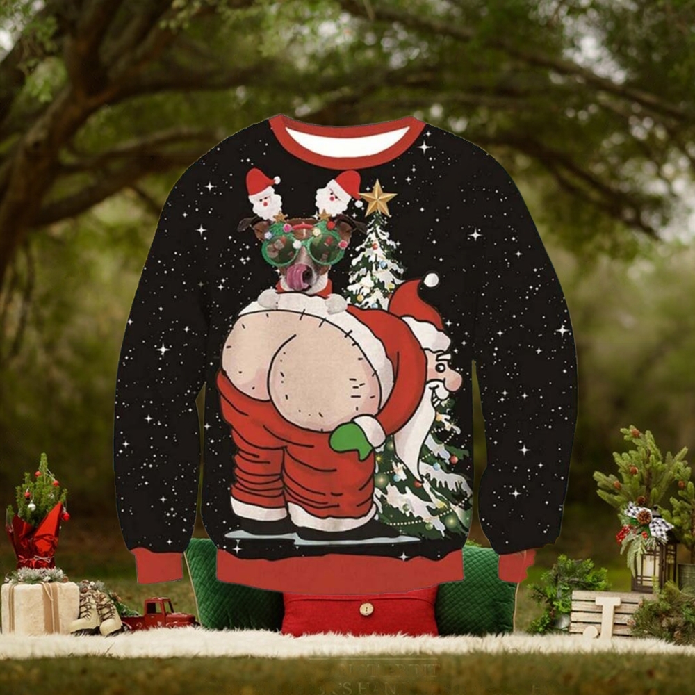 Dog Santa Ass Ugly Christmas Sweater Gift For Holiday Dog Santa Ass Ugly Christmas Sweater Gift For Holiday