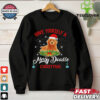 Donkey Christmas santa hat farmer shirt