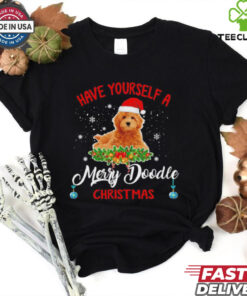 Dog Santa hat have yourself a Merry Christmas pet lovers shirt