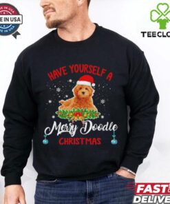 Dog Santa hat have yourself a Merry Christmas pet lovers shirt