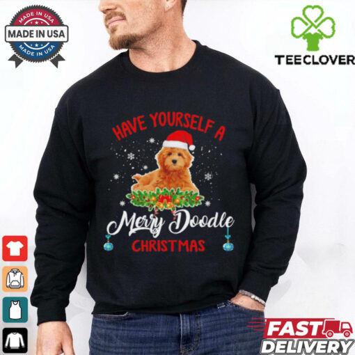 Dog Santa hat have yourself a Merry Christmas pet lovers shirt