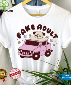 Dog riding car Fake adult shirt