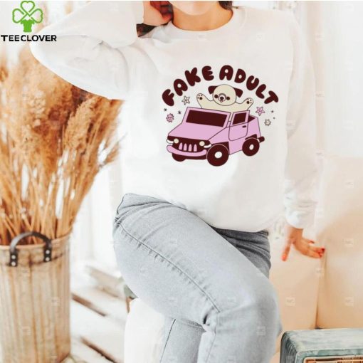 Dog riding car Fake adult hoodie, sweater, longsleeve, shirt v-neck, t-shirt