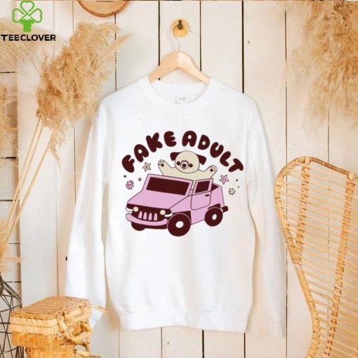 Dog riding car Fake adult hoodie, sweater, longsleeve, shirt v-neck, t-shirt