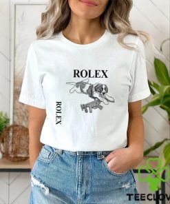 Dog with gun Rolex art shirt