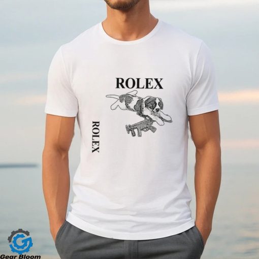 Dog with gun Rolex art hoodie, sweater, longsleeve, shirt v-neck, t-shirt