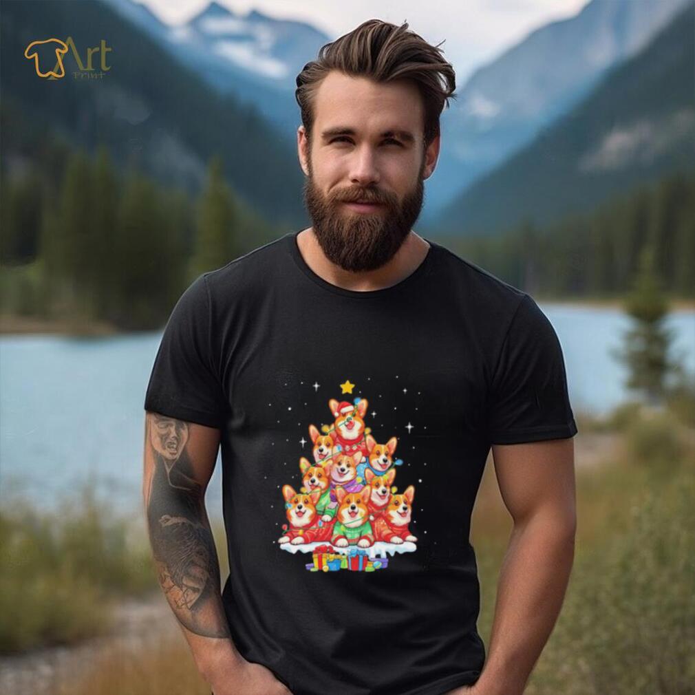 Dogs Pembroke Welsh Corgi Collie santa pine tree merry christmas shirt Dogs Pembroke Welsh Corgi Collie santa pine tree merry christmas shirt