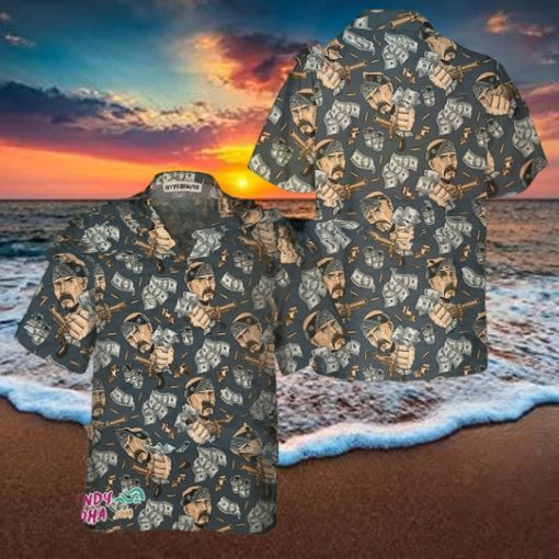 Dollar Bill And Gun Hawaiian Shirt