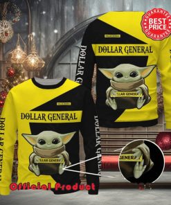 Dollar General Baby Yoda With Logo Ugly Christmas Sweater
