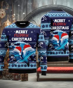 Dolphin Flippin’ Christmas Ugly Christmas Sweater Best Gift For Men And Women