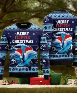 Dolphin Flippin’ Christmas Ugly Christmas Sweater Best Gift For Men And Women