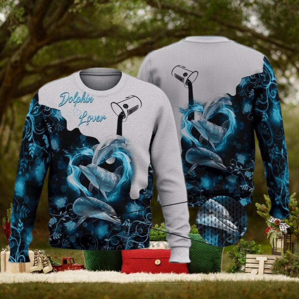 Dolphin Lover Blue Nature Trending Shirts 3D Ugly Sweater Christmas Gift Sweater Dolphin Lover Blue Nature Trending Shirts 3D Ugly Sweater Christmas Gift Sweater