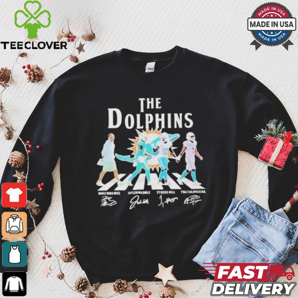 Dolphins Abbey Road Mike Mcdaniel Jaylen Tyreek Hill & Tua Tagovailoa Sign shirt Dolphins Abbey Road Mike Mcdaniel Jaylen Tyreek Hill & Tua Tagovailoa Sign shirt