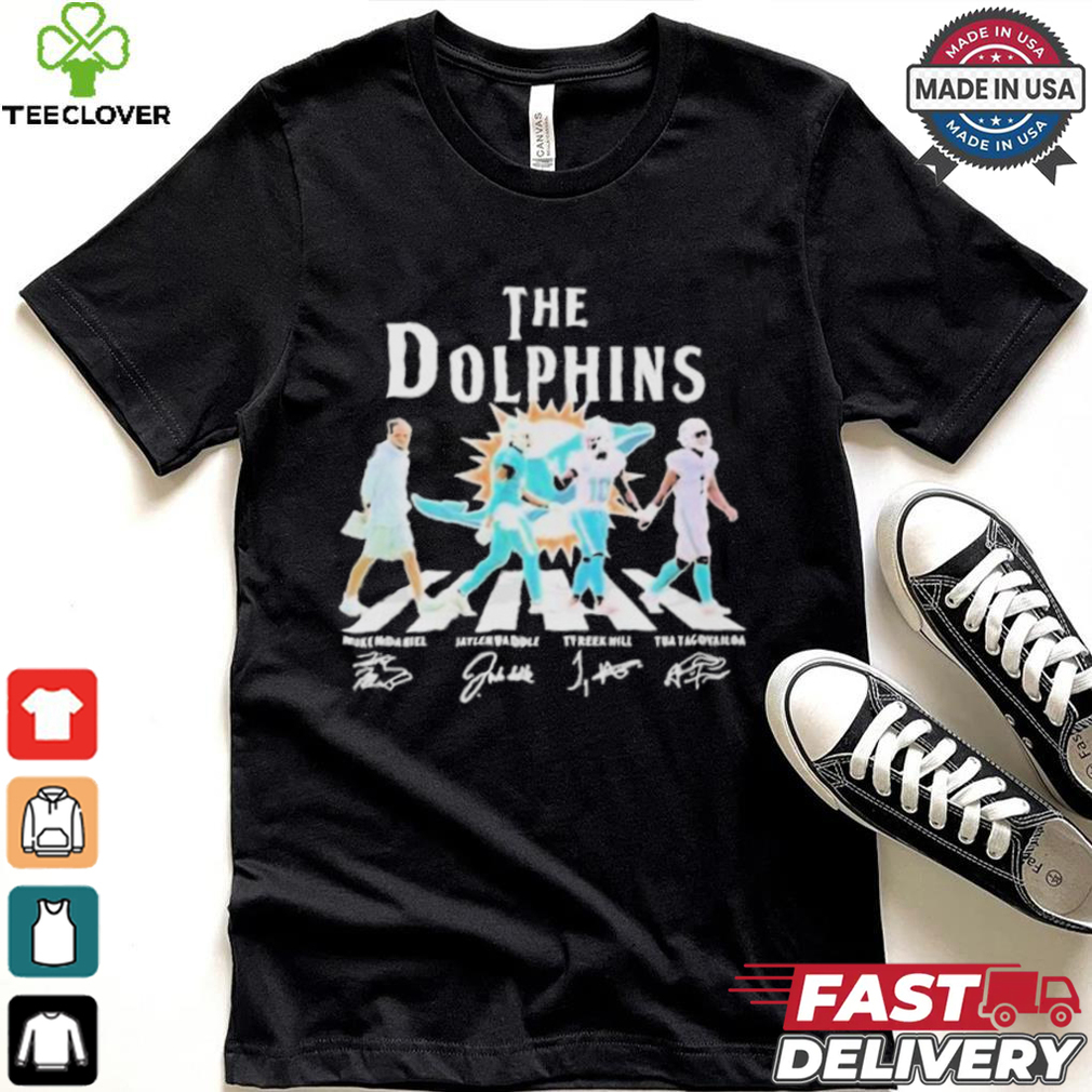 Dolphins Abbey Road Mike Mcdaniel Jaylen Tyreek Hill & Tua Tagovailoa Sign shirt Dolphins Abbey Road Mike Mcdaniel Jaylen Tyreek Hill & Tua Tagovailoa Sign shirt