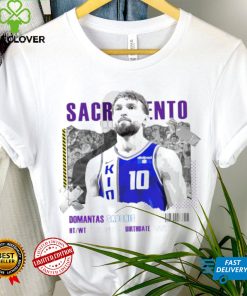 Domantas Sabonis Sacramento Kings basketball player information paper shirt