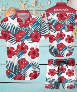 Domino’s Pizza Tropical Flower Aloha Hawaiian Shirt & Short For Men And Women