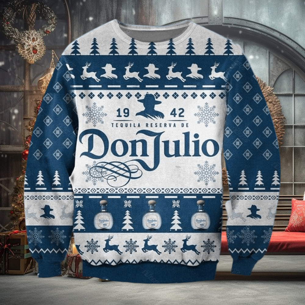 Don Julio Tequila Blue Christmas Ugly Sweater Don Julio Tequila Blue Christmas Ugly Sweater