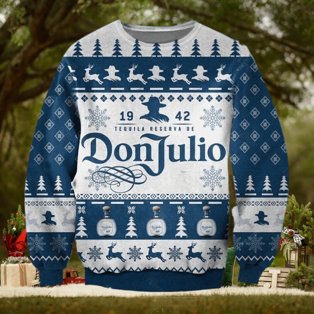 Don Julio Tequila Blue Christmas Ugly Sweater Don Julio Tequila Blue Christmas Ugly Sweater
