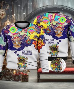 Don’T Panic It’S Organic Full Print 3D Ugly Sweater Christmas Gift Sweater