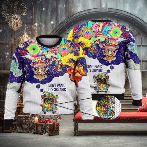 Don’T Panic It’S Organic Full Print 3D Ugly Sweater Christmas Gift Sweater