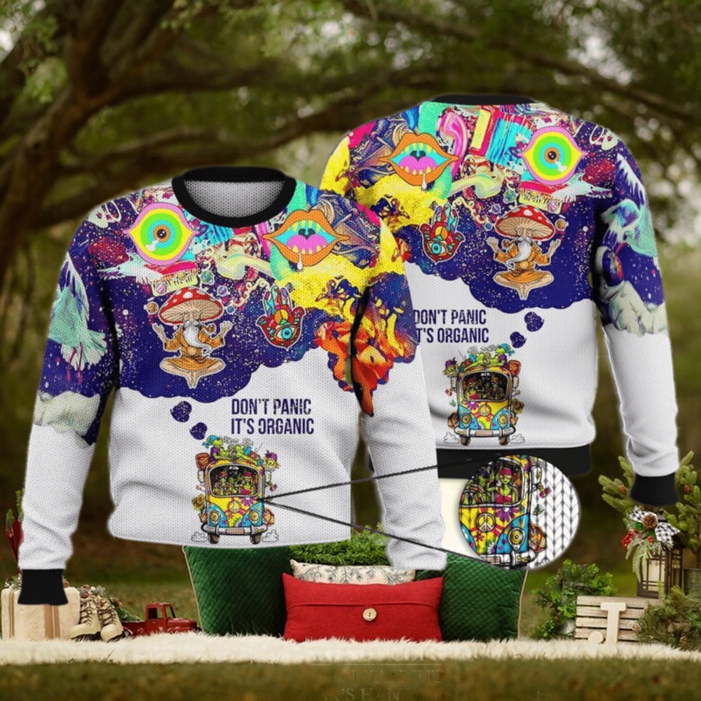 Don’T Panic It’S Organic Full Print 3D Ugly Sweater Christmas Gift Sweater Don’T Panic It’S Organic Full Print 3D Ugly Sweater Christmas Gift Sweater
