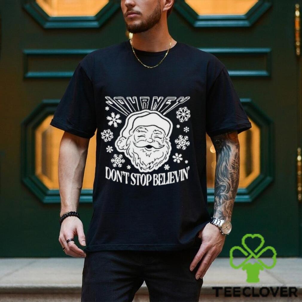 Don’T Stop Believin Santa Christmas Shirt Don’T Stop Believin Santa Christmas Shirt