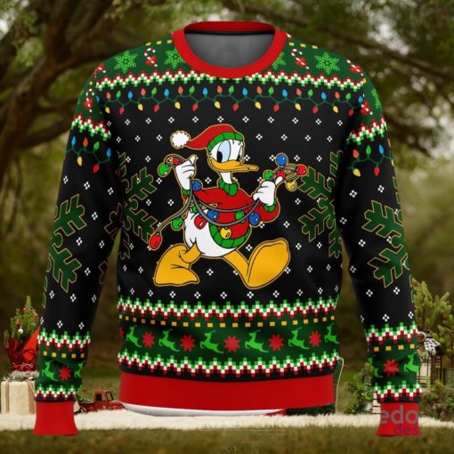 Donald Duck Christmas Lights Ugly Christmas Sweater Christmas Party Gift For Men And Women