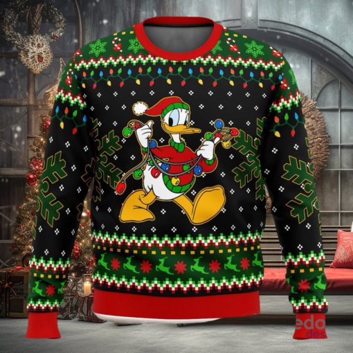 Donald Duck Christmas Lights Ugly Christmas Sweater Christmas Party Gift For Men And Women