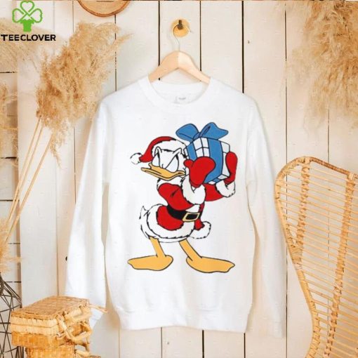 Donald Duck Christmas Shirt, Donald Duck with Holiday Present, Gift For Friend