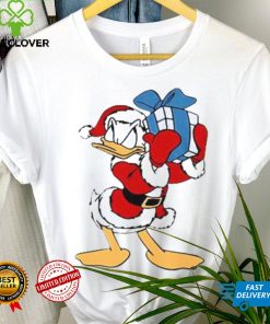 Donald Duck Christmas Shirt, Donald Duck with Holiday Present, Gift For Friend