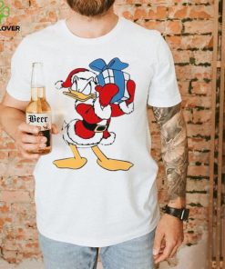 Donald Duck Christmas Shirt, Donald Duck with Holiday Present, Gift For Friend