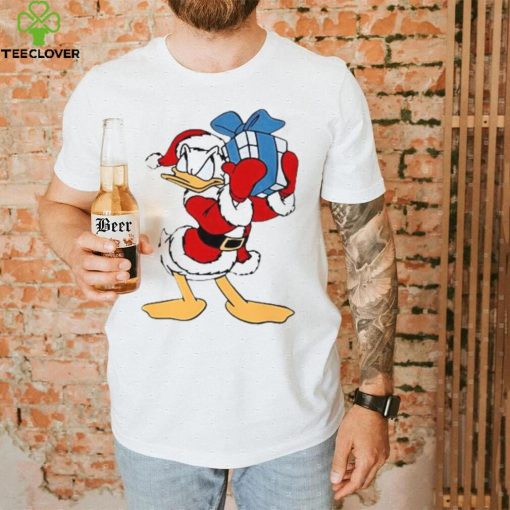 Donald Duck Christmas Shirt, Donald Duck with Holiday Present, Gift For Friend