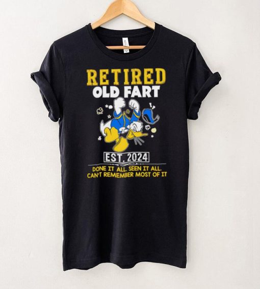 Donald Duck Retired old fart est 2024 done it all seen it all hoodie, sweater, longsleeve, shirt v-neck, t-shirt