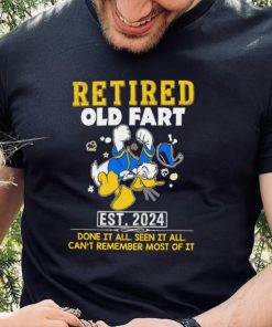 Donald Duck Retired old fart est 2024 done it all seen it all hoodie, sweater, longsleeve, shirt v-neck, t-shirt