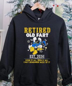 Donald Duck Retired old fart est 2024 done it all seen it all hoodie, sweater, longsleeve, shirt v-neck, t-shirt