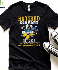 Donald Duck Retired old fart est 2024 done it all seen it all hoodie, sweater, longsleeve, shirt v-neck, t-shirt