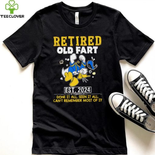 Donald Duck Retired old fart est 2024 done it all seen it all hoodie, sweater, longsleeve, shirt v-neck, t-shirt