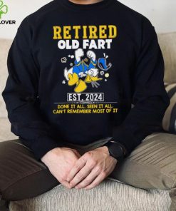 Donald Duck Retired old fart est 2024 done it all seen it all hoodie, sweater, longsleeve, shirt v-neck, t-shirt