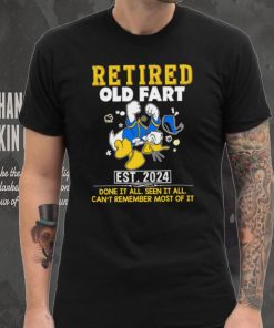 Donald Duck Retired old fart est 2024 done it all seen it all hoodie, sweater, longsleeve, shirt v-neck, t-shirt