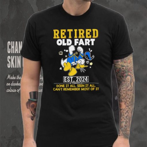 Donald Duck Retired old fart est 2024 done it all seen it all hoodie, sweater, longsleeve, shirt v-neck, t-shirt